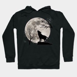 The wolf howls at the moon Hoodie